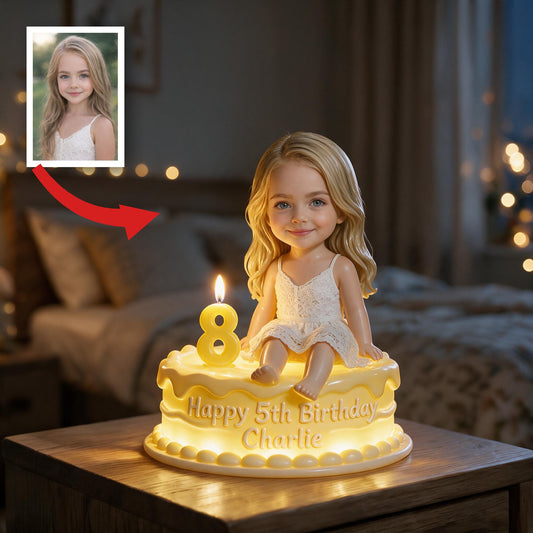 Lampe de Nuit LED Acrylique Personnalisée pour Anniversaire Fille, Cadeau Souvenir pour Fille, Petite-Fille, Nièce