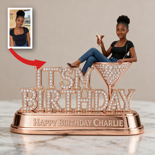 Plaque Acrylique Personnalisée pour le 21e Anniversaire Femme Noire
