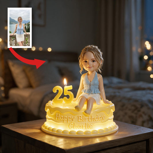 Lampe de Nuit LED Acrylique Personnalisée pour le 25ème Anniversaire Femme
