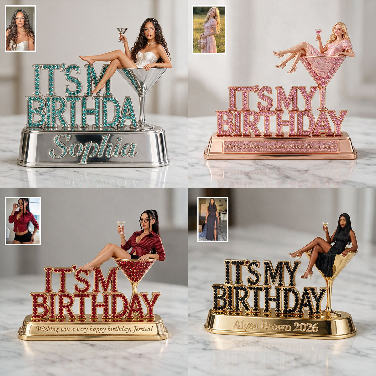 Personalized 50th Birthday Middle-Aged Latina Woman Acrylic Plaque Birthday Gift