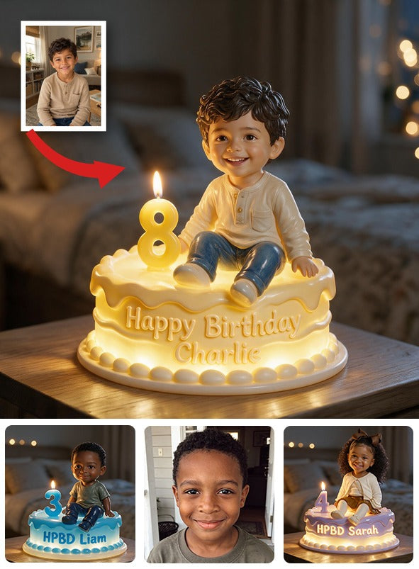 Personalized Birthday Latino Little Boy Acrylic LED Night Light Gift for Son Grandson Nephew