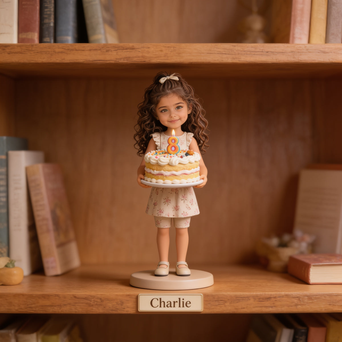Plaque Acrylique Personnalisée pour le 8ème Anniversaire d'une Petite Fille Latina