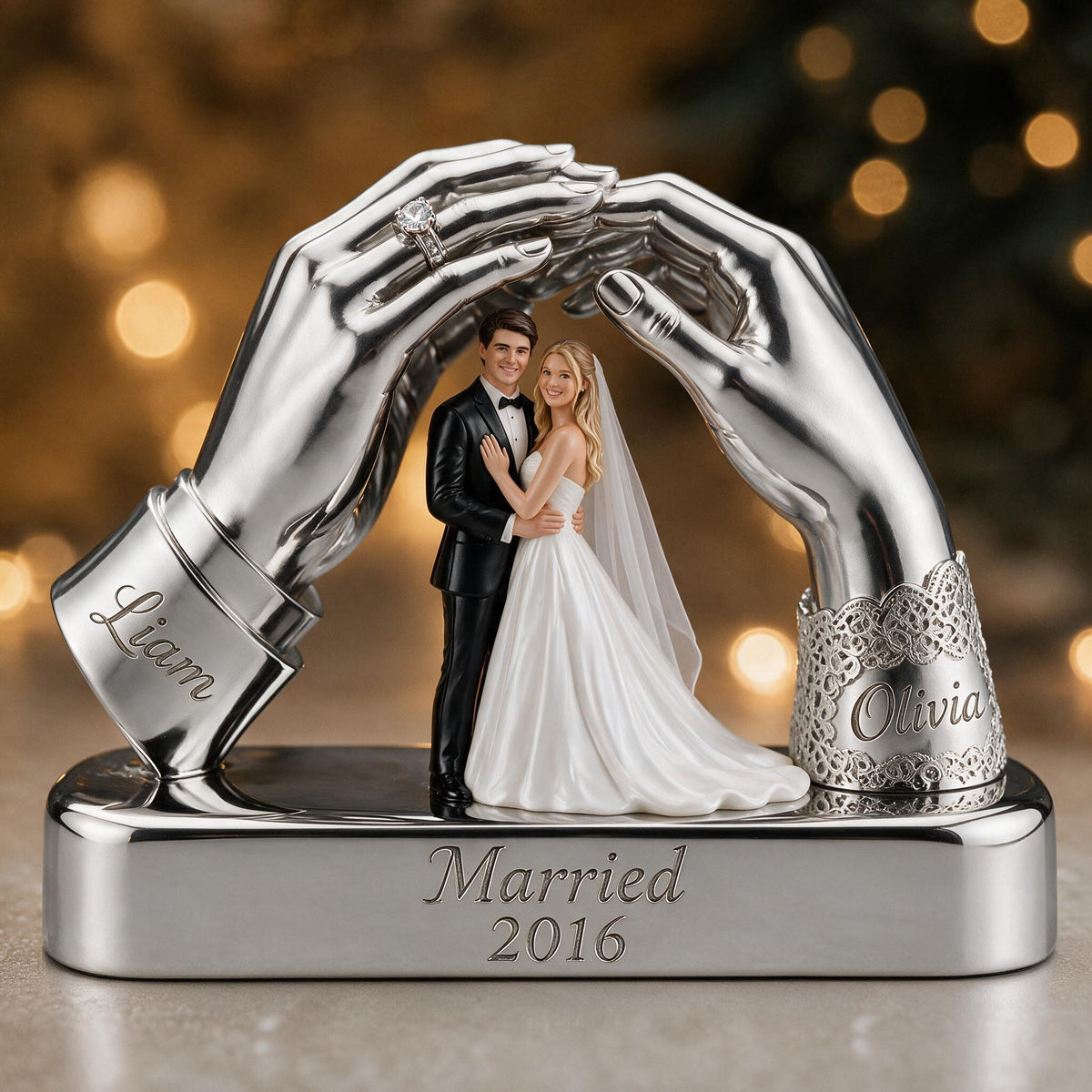 Custom Photo 10th Wedding Anniversary Wedding Couple Acrylic Plaque | 2016 Husband Wife Gift