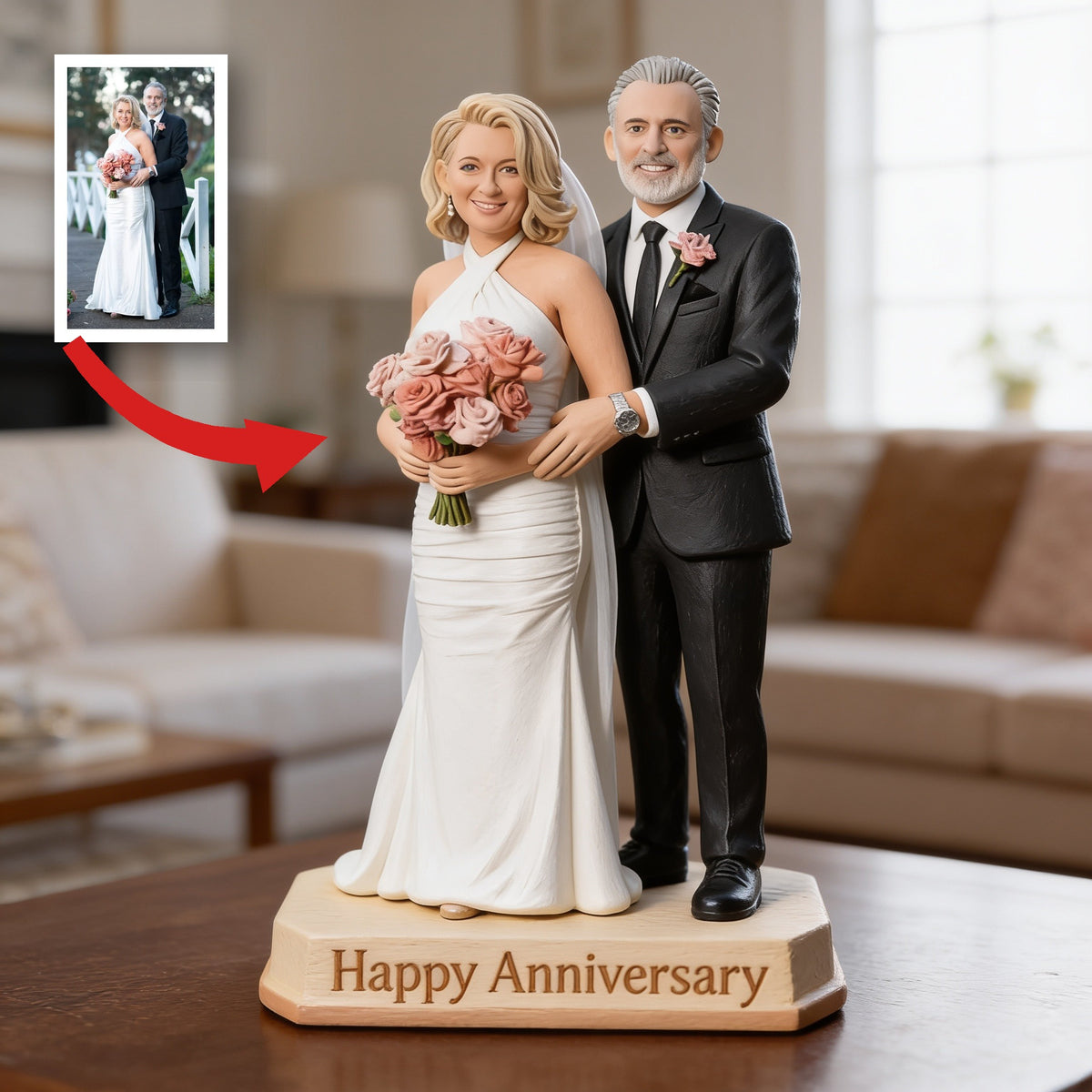 Custom Photo 20th Wedding Anniversary Middle-Aged Couple 2006 Acrylic Plaque Gift