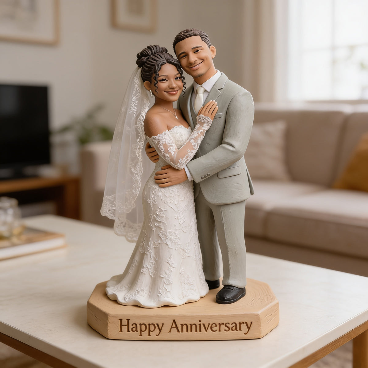 Custom Photo 10th Wedding Anniversary 2016 Latino Couple Custom Shaped Acrylic Plaque