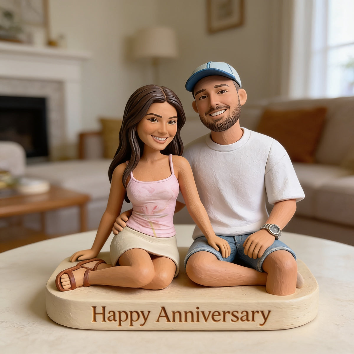 Custom Photo 5th Anniversary Latino Couple Custom Shaped Acrylic Plaque Couple Gift