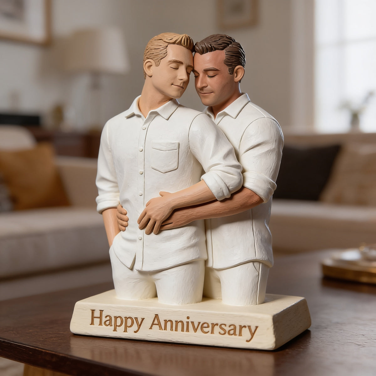 Custom Photo LGBT Anniversary Gay Couple Custom Shaped Acrylic Plaque