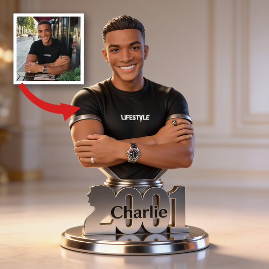 Plaque Acrylique Personnalisée pour 21e Anniversaire - Cadeau pour Homme