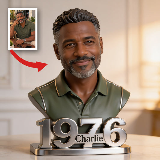 Plaque Acrylique Personnalisée pour 50ème Anniversaire Homme Noir