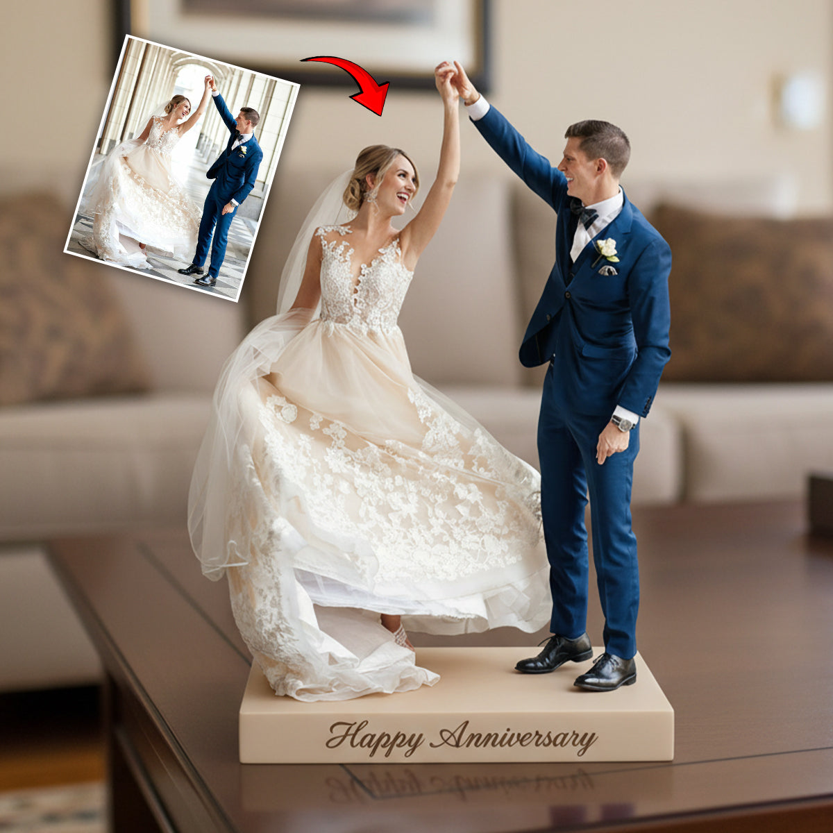 Custom Photo 10th Wedding Anniversary 2016 Latino Couple Custom Shaped Acrylic Plaque