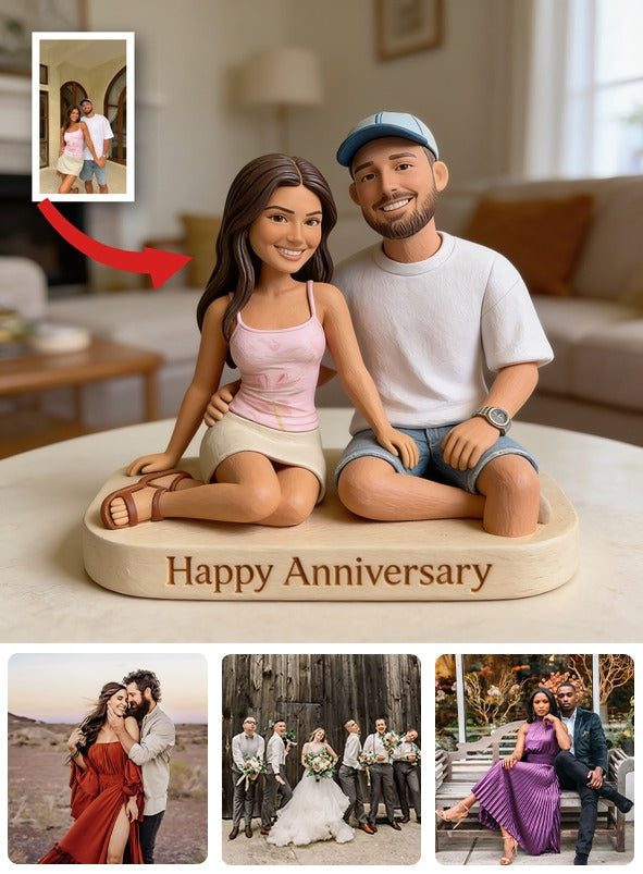 Custom Photo 5th Anniversary Latino Couple Custom Shaped Acrylic Plaque Couple Gift
