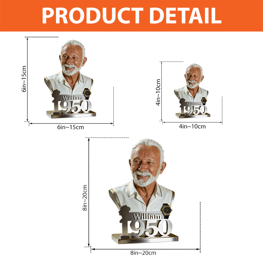 Personalized 50th Birthday Middle-Aged Black Man Custom Acrylic Plaque Gift For Him