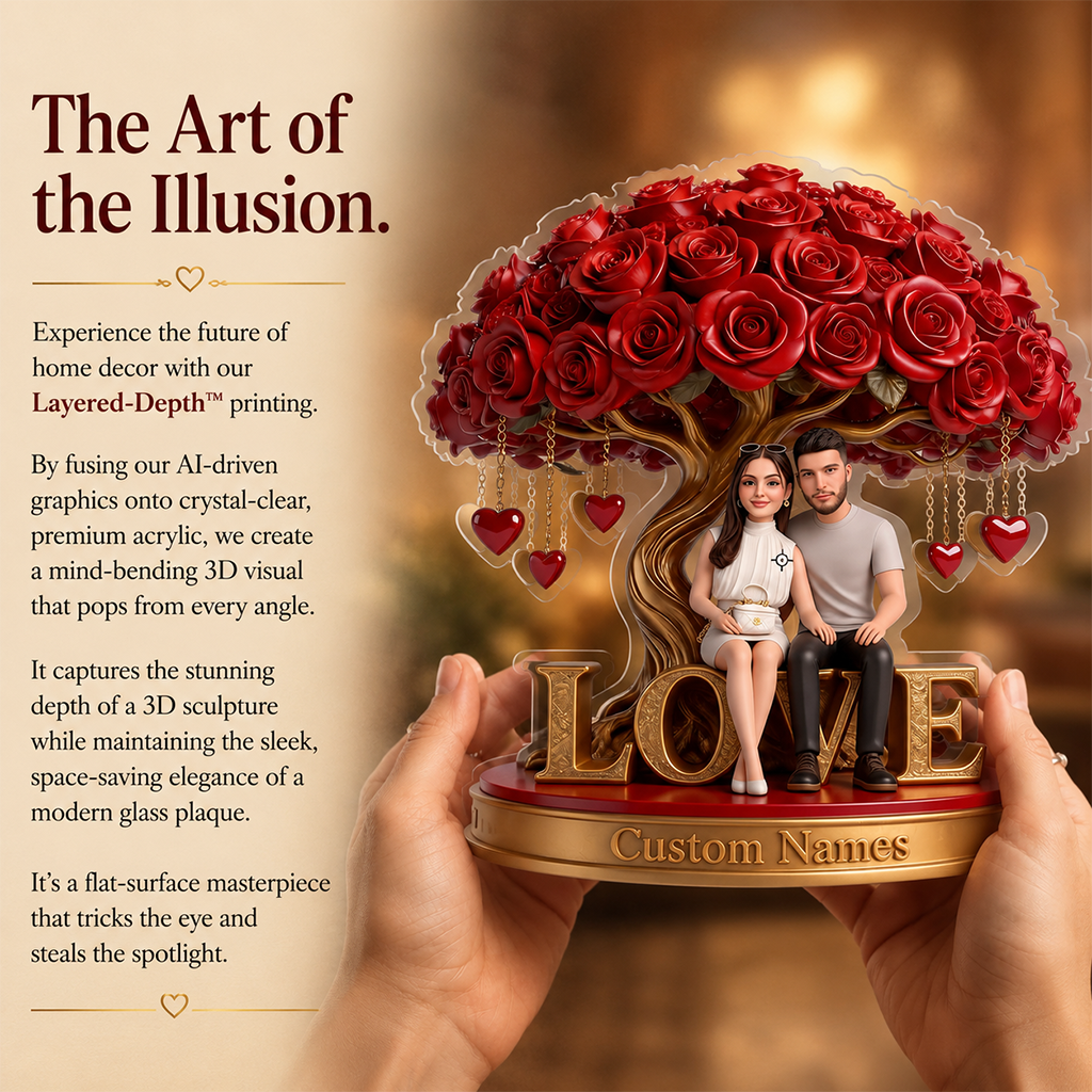 Custom Photo Wedding Couple Shaped Acrylic Plaque Romantic Wedding Gift