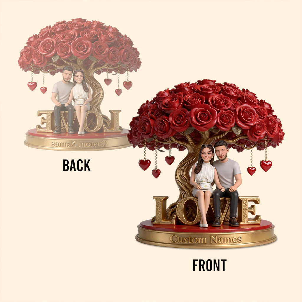 Custom Photo Couple Husband Wife Shaped Acrylic Plaque Romantic Keepsake
