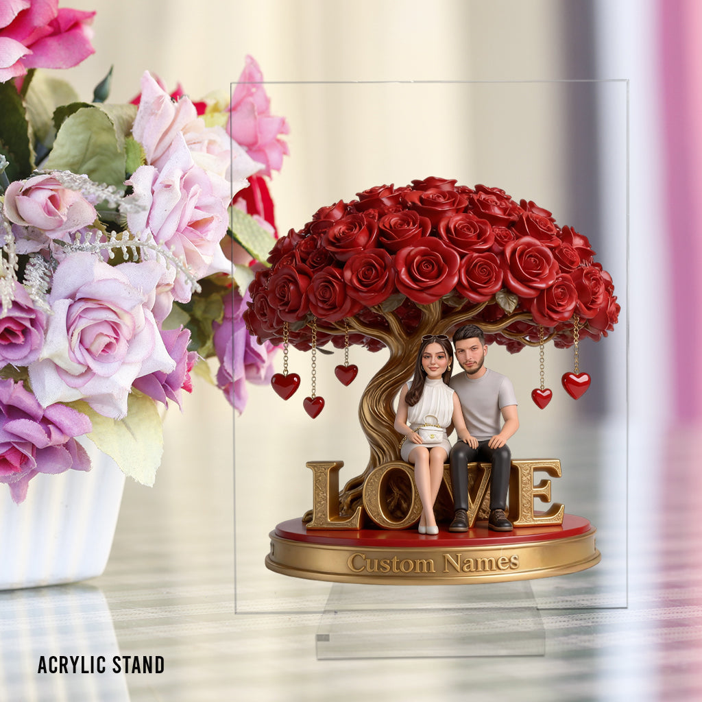 Custom Photo Couple Husband Wife Shaped Acrylic Plaque Romantic Keepsake