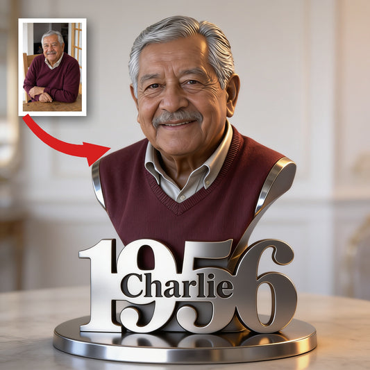 Plaque acrylique personnalisée pour le 70e anniversaire d'un homme latino