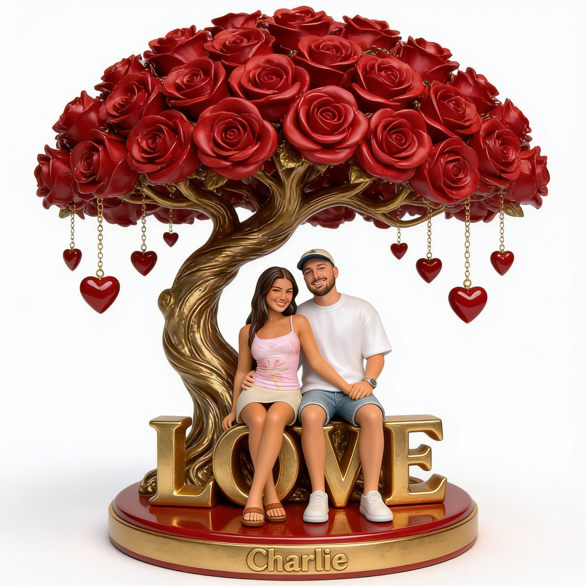 Personalized Latino Couple Custom Shaped Acrylic Plaque Romantic Couple Gift