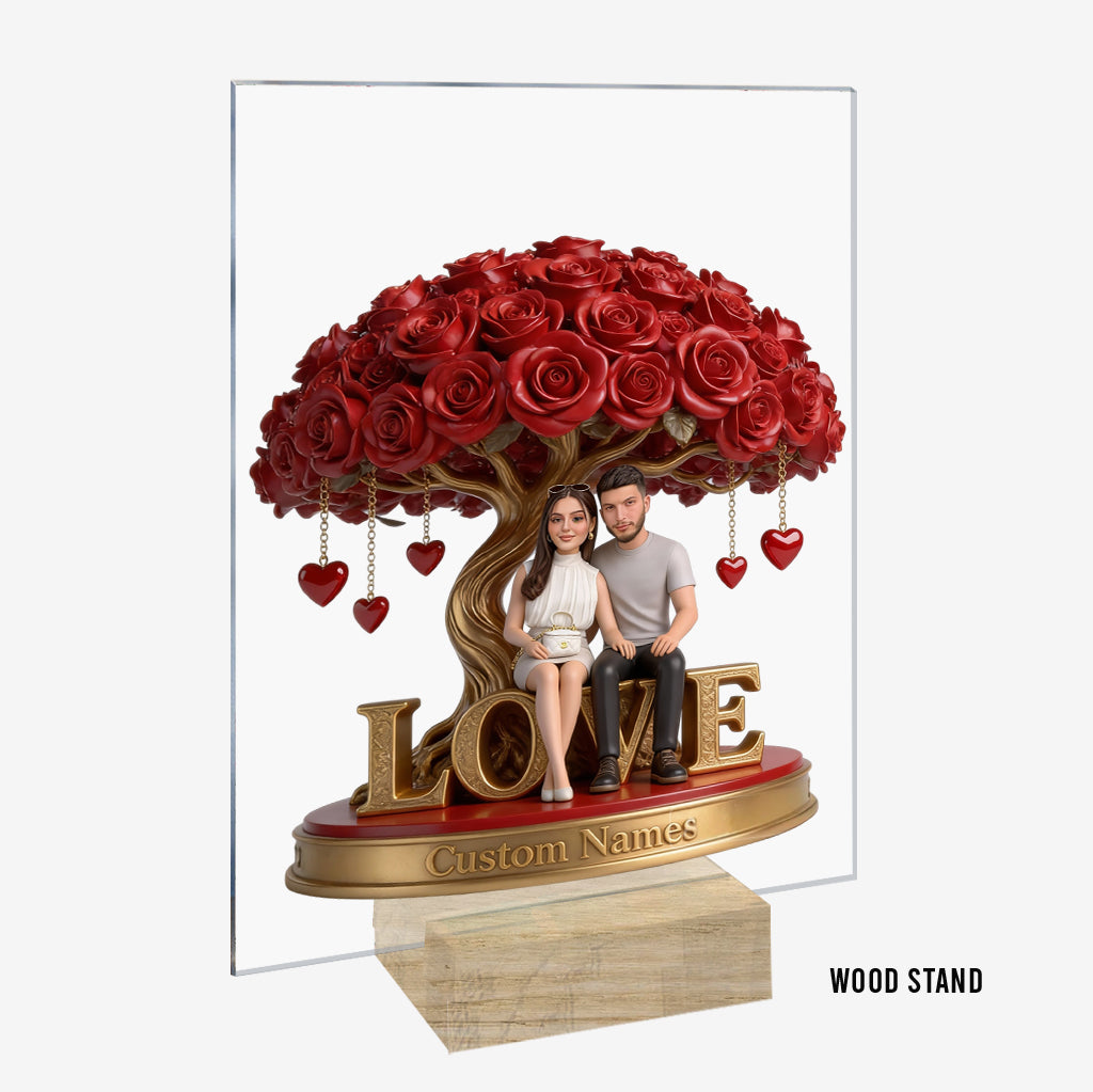 Personalized Wedding Couple Custom Shaped Acrylic Plaque Romantic Keepsake Gift