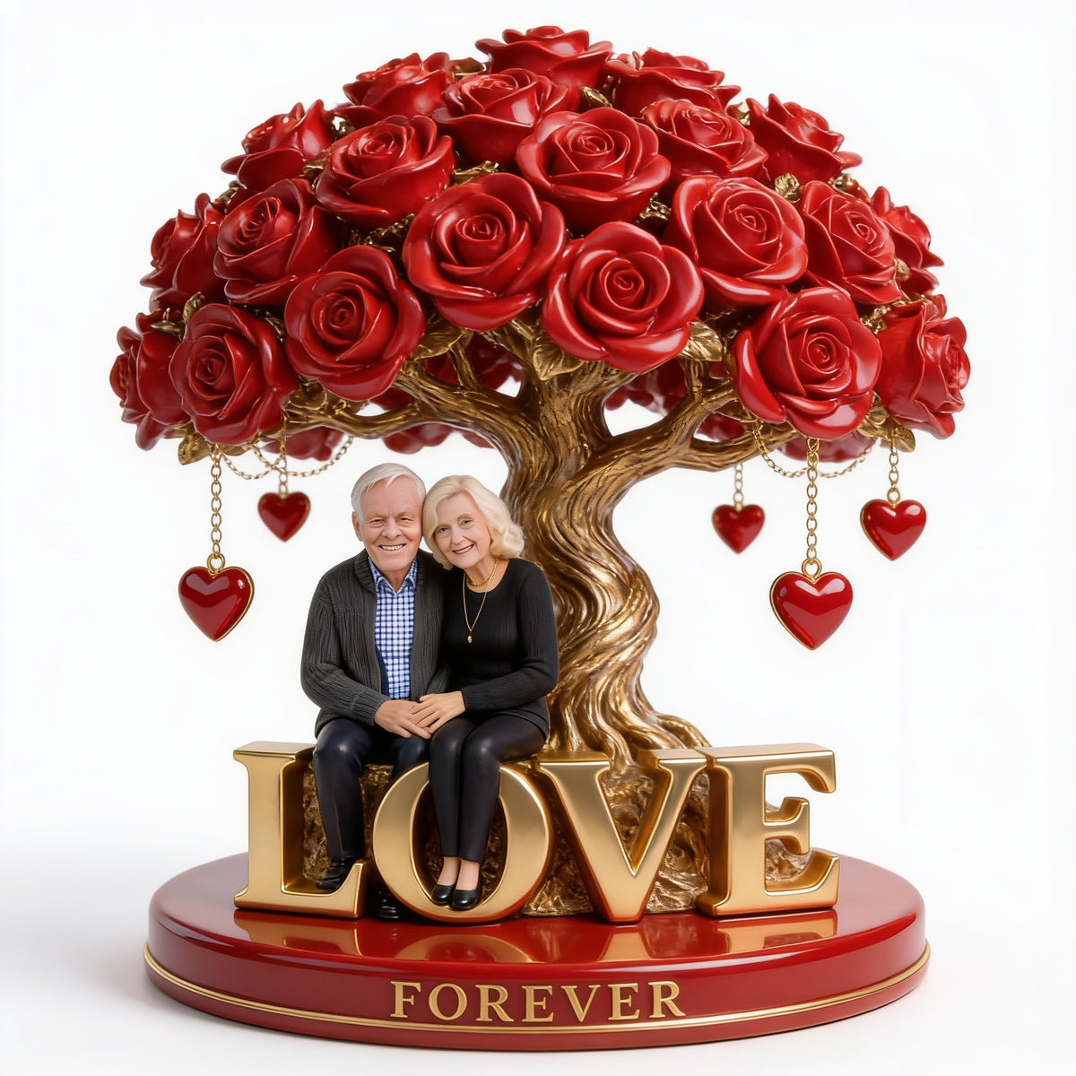 Personalized Older Couple Custom Shaped Acrylic Plaque Keepsake Gift
