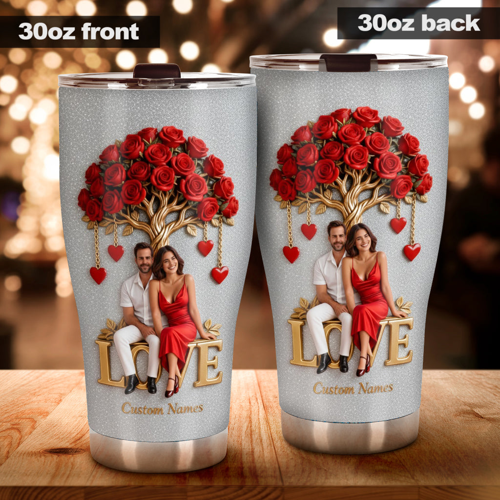 Personalized Latino Couple Tumbler, Husband Wife Romantic Gift