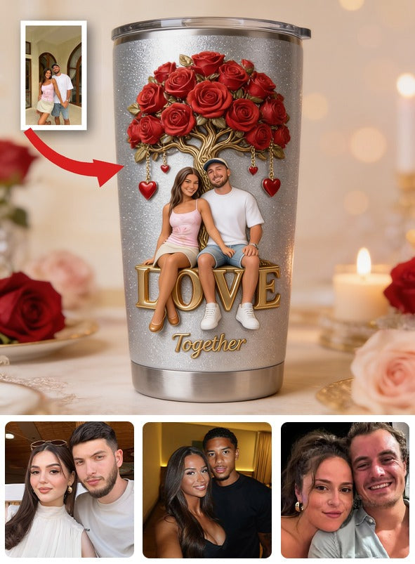 Personalized Latino Couple Tumbler, Husband Wife Romantic Gift