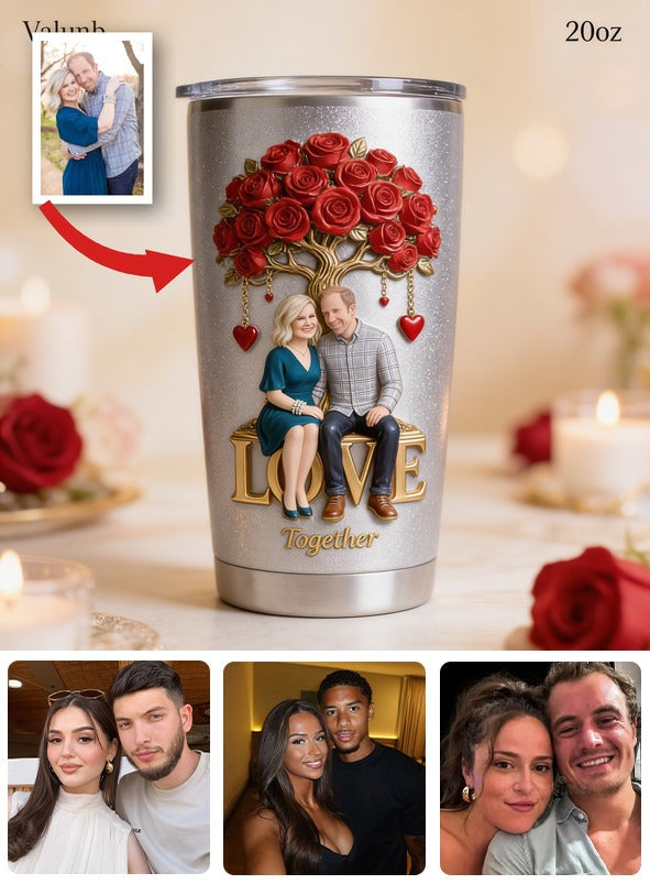 Personalized Middle-Aged Couple Tumbler, Romantic Husband Wife Gift