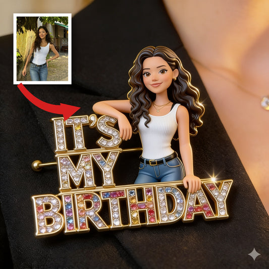 Épinglette en acrylique personnalisée pour le 21e anniversaire d'une femme latina