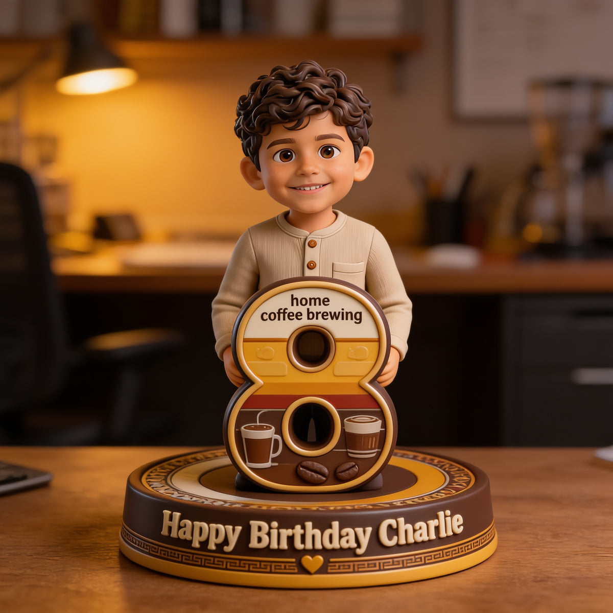 Personalized Birthday Latino Little Boy 3D Figurine, Custom Gift for Son Grandson Nephew