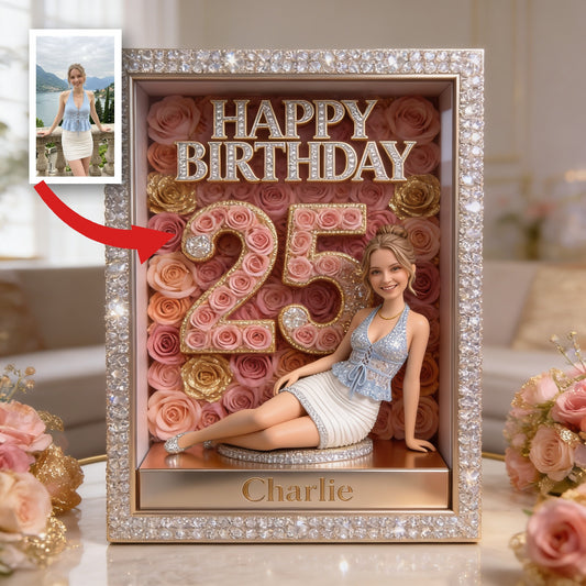 Plaque Acrylique Personnalisée pour le 25ème Anniversaire Femme
