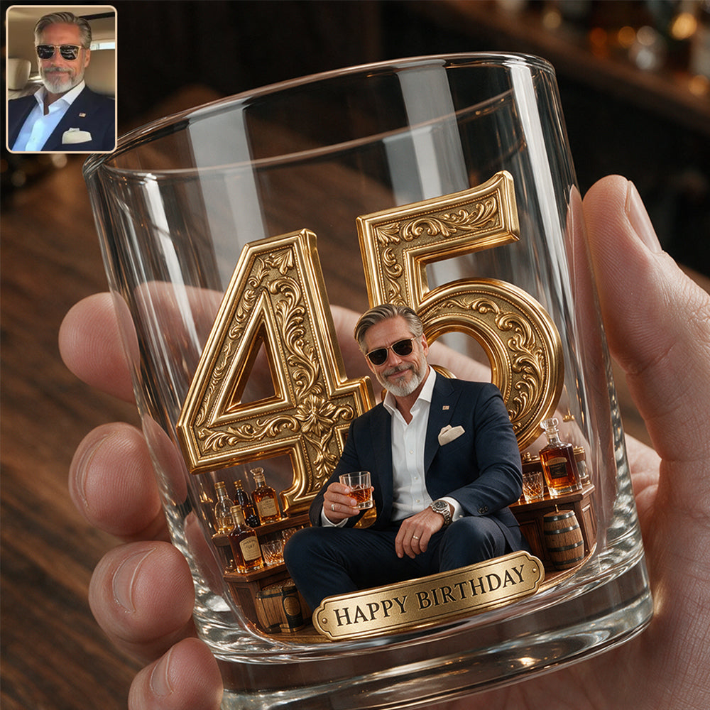 Personalized 70th Birthday Older Man Whiskey Decanter Set Gift For Dad Grandpa