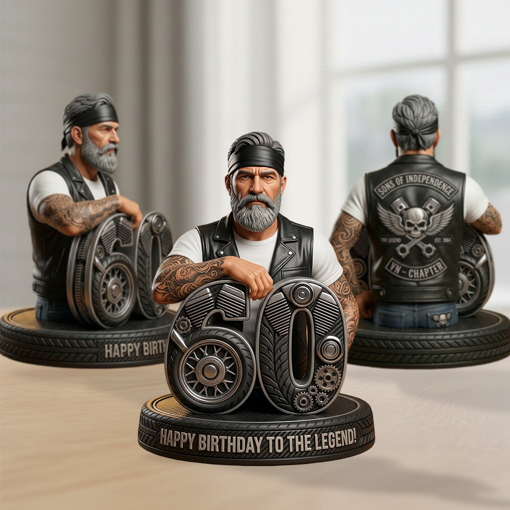 Personalized 45th Birthday Middle-Aged Man 3D Figurine Gift for Dad Grandpa