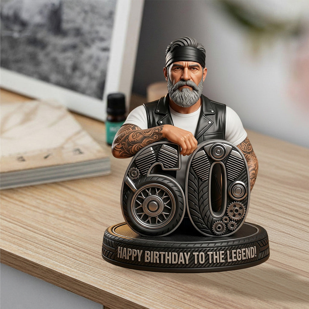 Personalized 45th Birthday Middle-Aged Man 3D Figurine Gift for Dad Grandpa