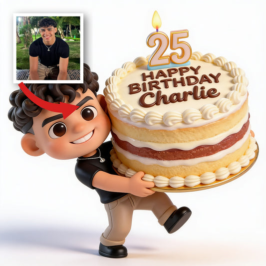 Figurine 3D personnalisée pour l'anniversaire Latino de 25 ans
