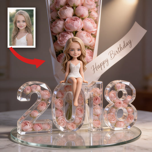 Plaque Acrylique Personnalisée pour le 18ème Anniversaire de Fille
