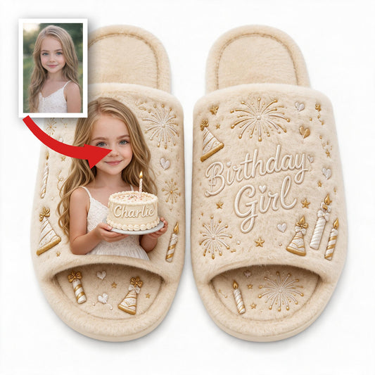 Personalisierte Geburtstags-Pantoffeln für kleine Mädchen Geschenk für Tochter Enkelin Nichte