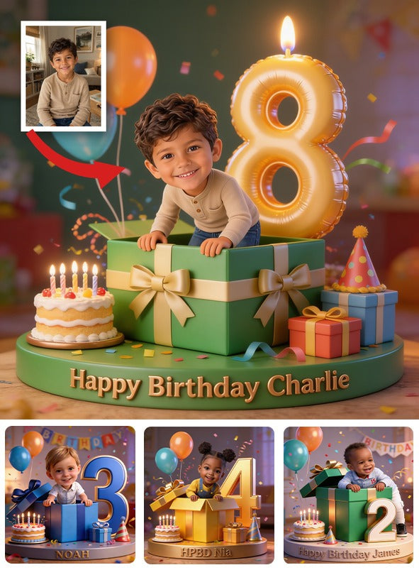 Personalized 8th Birthday Latino Little Boy Custom Shaped Acrylic Plaque Birthday Gift