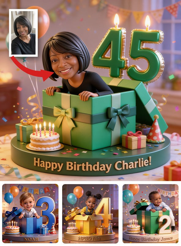 Personalized 45th Birthday Middle-Aged Black Woman Custom Shaped Acrylic Plaque Keepsake Gift