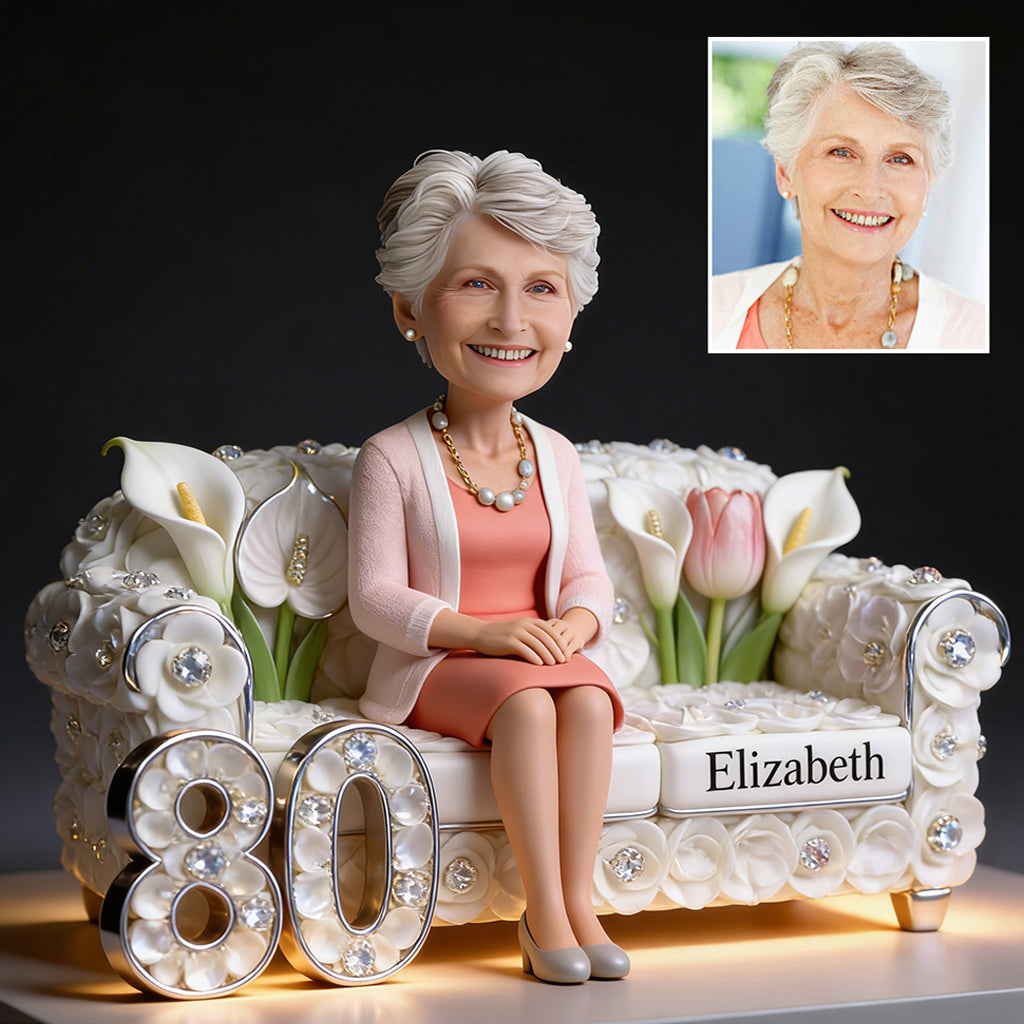 Personalized 70th Birthday Older Latina Woman Custom Shaped Acrylic Plaque Grandma Gift