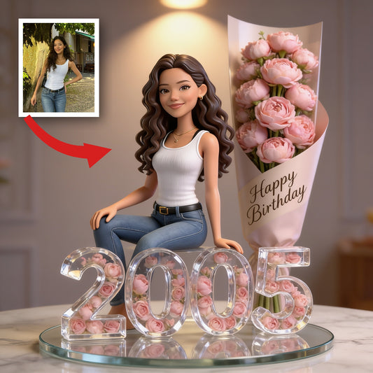 Plaque Acrylique Personnalisée pour le 21ème Anniversaire Femme Latina