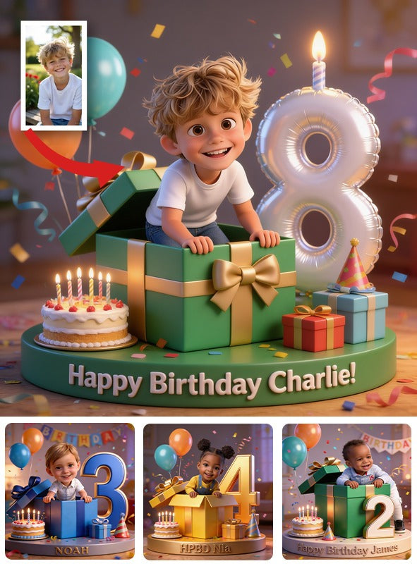 Personalized 8th Birthday Little Boy Custom Shaped Acrylic Plaque, Gift for Son Grandson Nephew