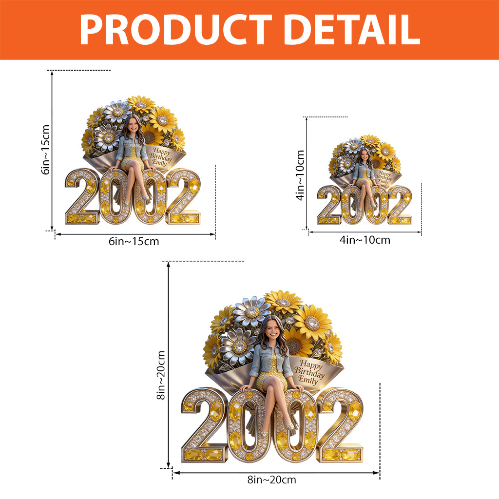 Personalized 70th Birthday Older Woman Custom Shaped Acrylic Plaque Gift for Mom Grandma Wife