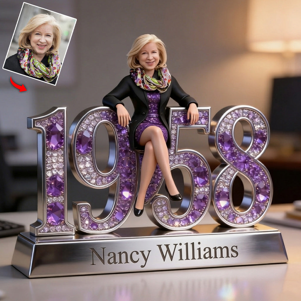 Personalized 50th Birthday Middle-Aged Woman Custom Shaped Acrylic Plaque Gift For Her