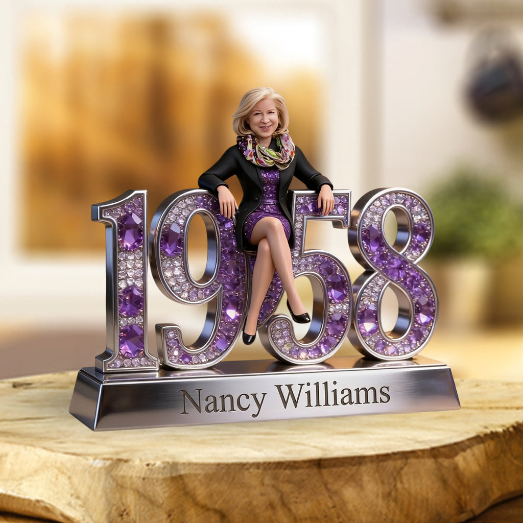Personalized 50th Birthday Middle-Aged Latina Woman Custom Shaped Acrylic Plaque Gift For Her