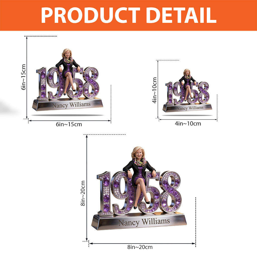 Personalized 70th Birthday Older Latina Woman Custom Shaped Acrylic Plaque Gift For Her