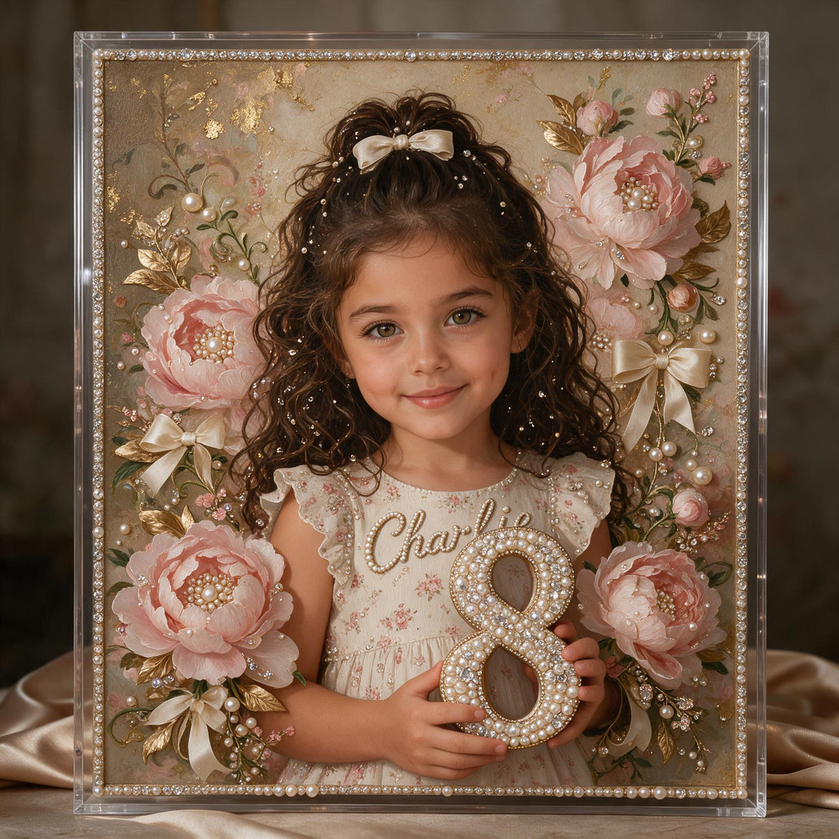 Cadeau personnalisé : Kit d'Ornement de Peinture Diamant pour Anniversaire d'une Petite Fille Latina