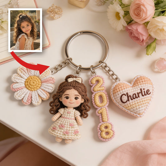 Porte-clés personnalisé Anniversaire Petite Fille Latina Cadeau sur Mesure pour Fille Petite-Fille Nièce