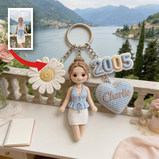 Cadeau de porte-clés personnalisé pour le 25e anniversaire d'une femme