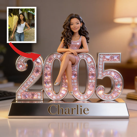 Plaque Acrylique Personnalisée pour le 25ème Anniversaire Femme Latina