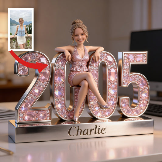 Plaque Acrylique Personnalisée pour le 21ème Anniversaire Femme