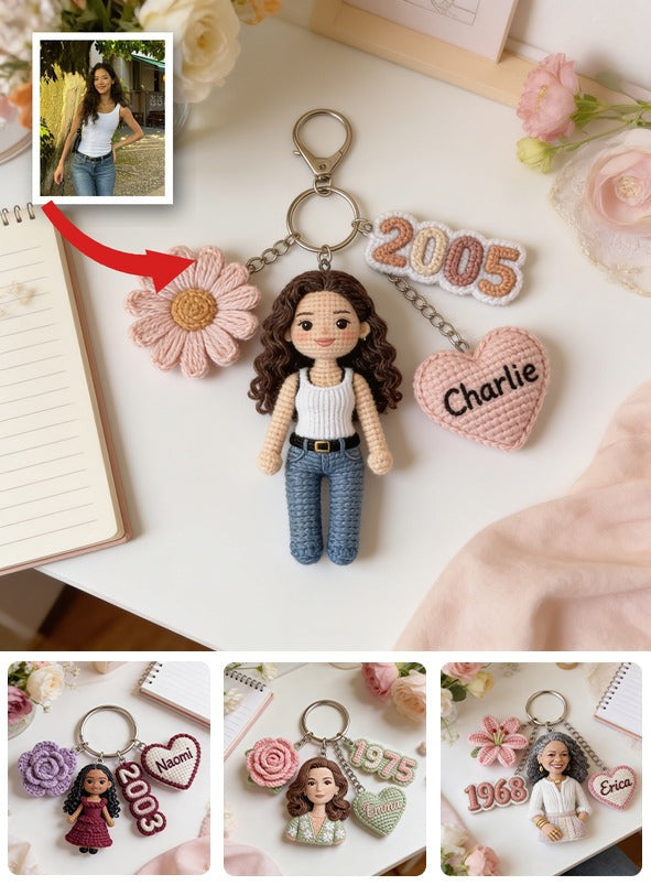 Personalized 25th Birthday Latina Woman Charm Keychain Gift For Her